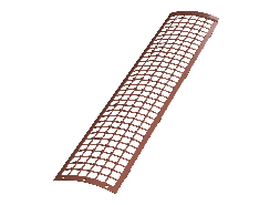 ТН ПВХ 125/82 мм, защитная решетка водосточного желоба 0,6 м, красный, шт.